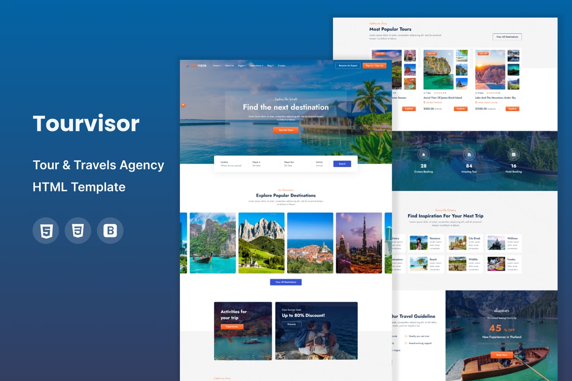 Template Website Tourvisor - Solusi Cerdas untuk Agen Perjalanan dan Wisata