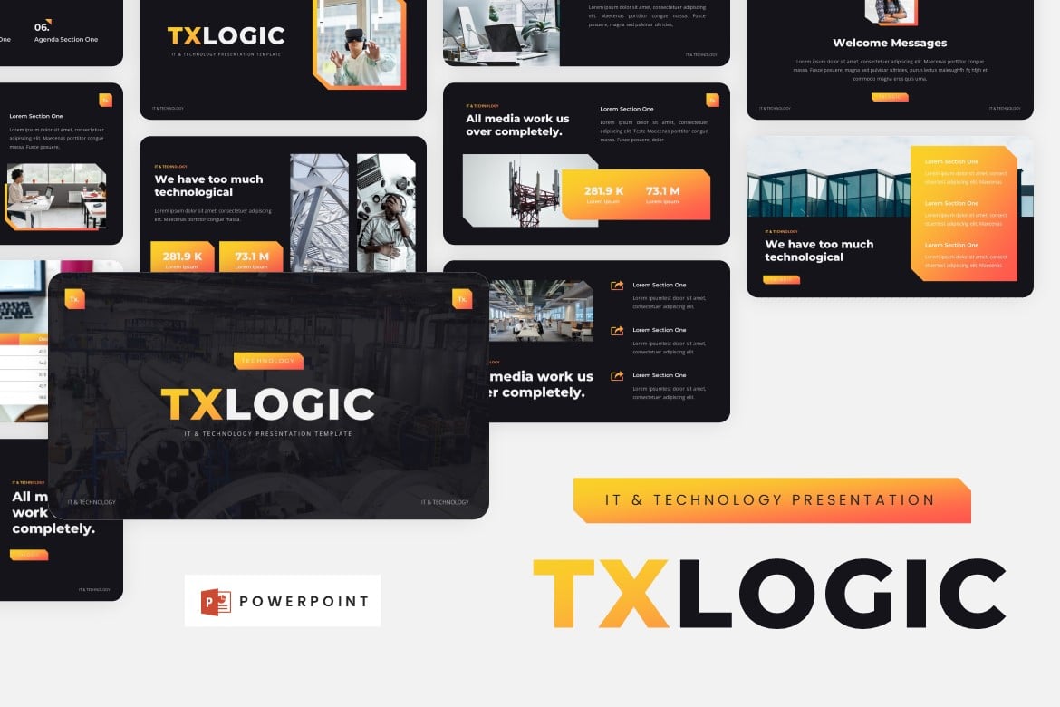 Towlogic - Template Powerpoint Teknologi IT yang Profesional dan Modern