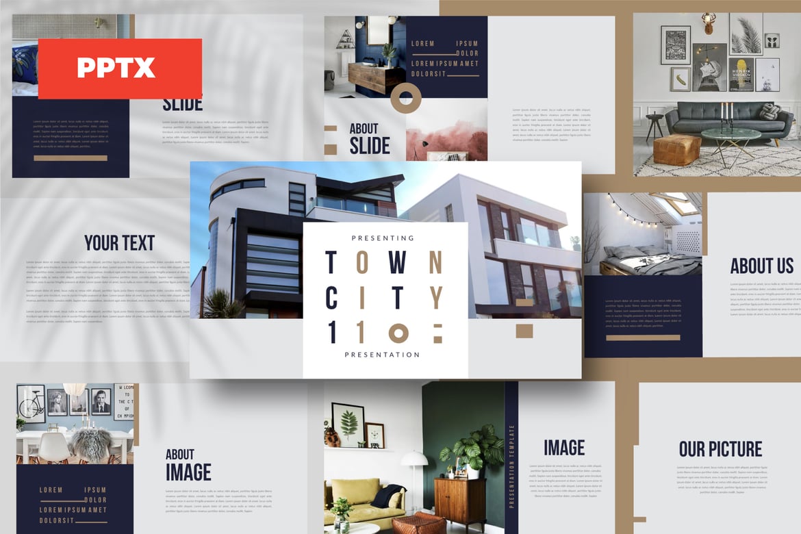 TEMPLATE PRESENTASI TOWN - Powerpoint Kreatif dan Modern