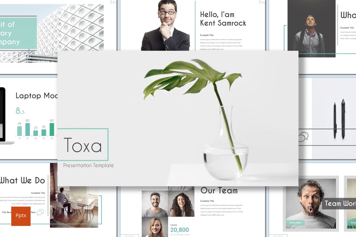 Toxa - Template Presentasi PowerPoint yang Kreatif dan Minimalis