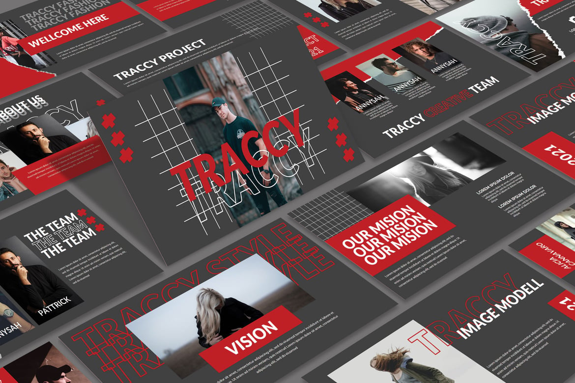 TRACCY - Template Powerpoint Modern dan Kreatif