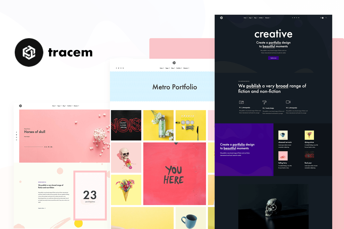 Tracem - Tema WordPress Portofolio & Agensi yang Menawan