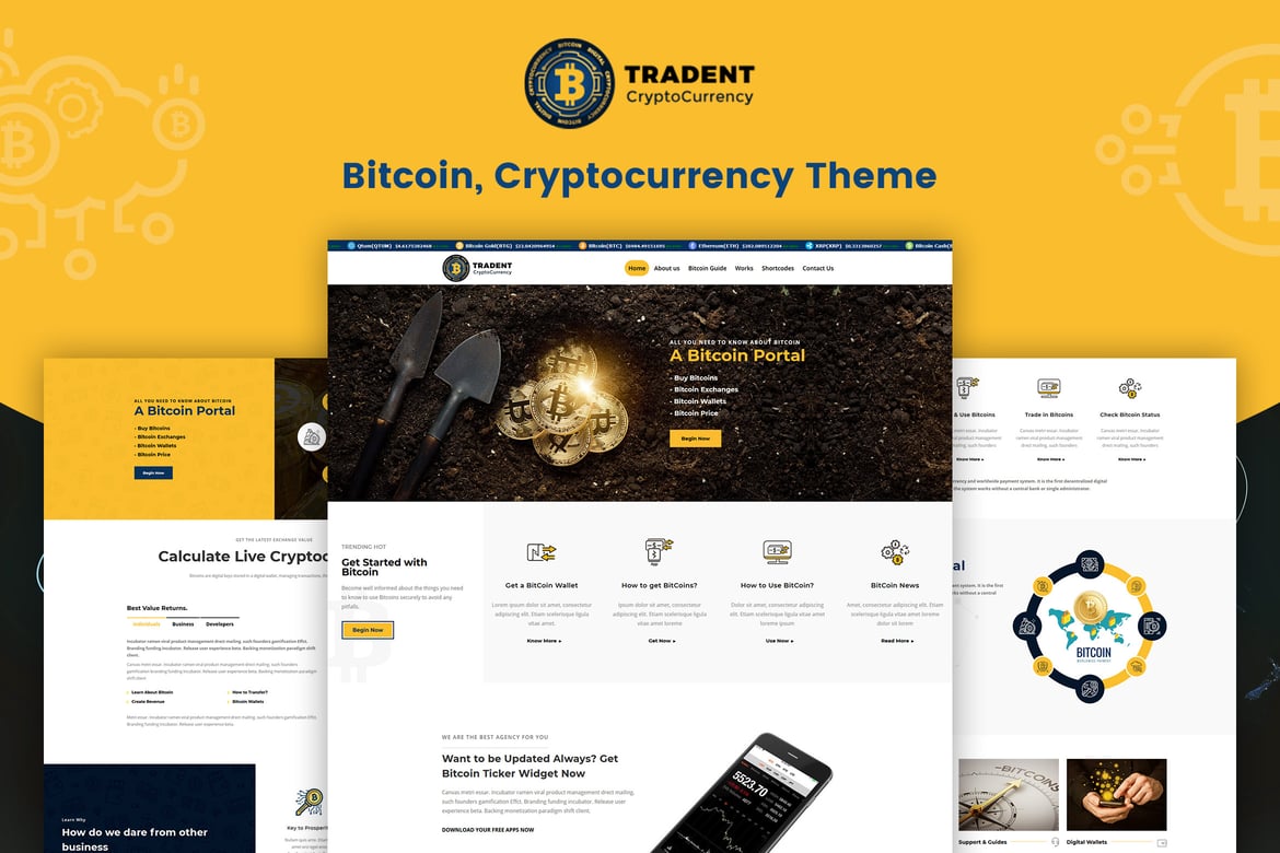 Tema WordPress Tradent Cryptocurrency: Solusi Investasi Bitcoin dan Crypto Anda