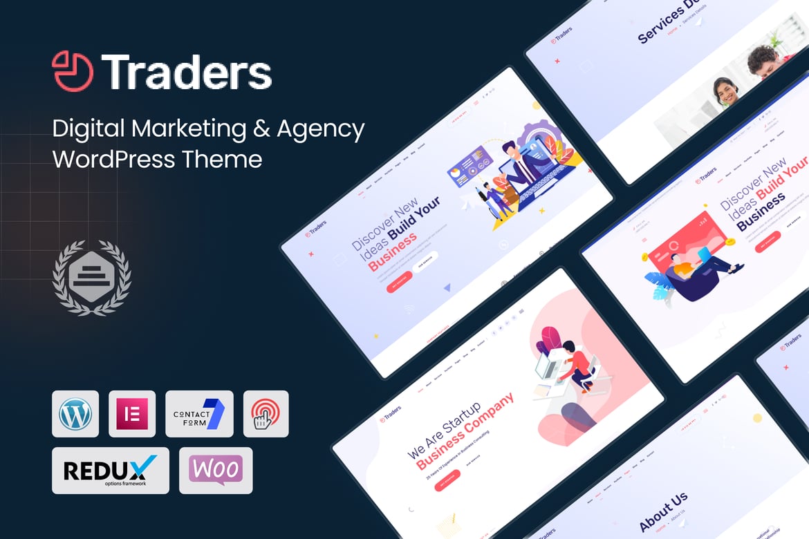 Traders - Tema WordPress untuk Agensi Digital dan Kreatif