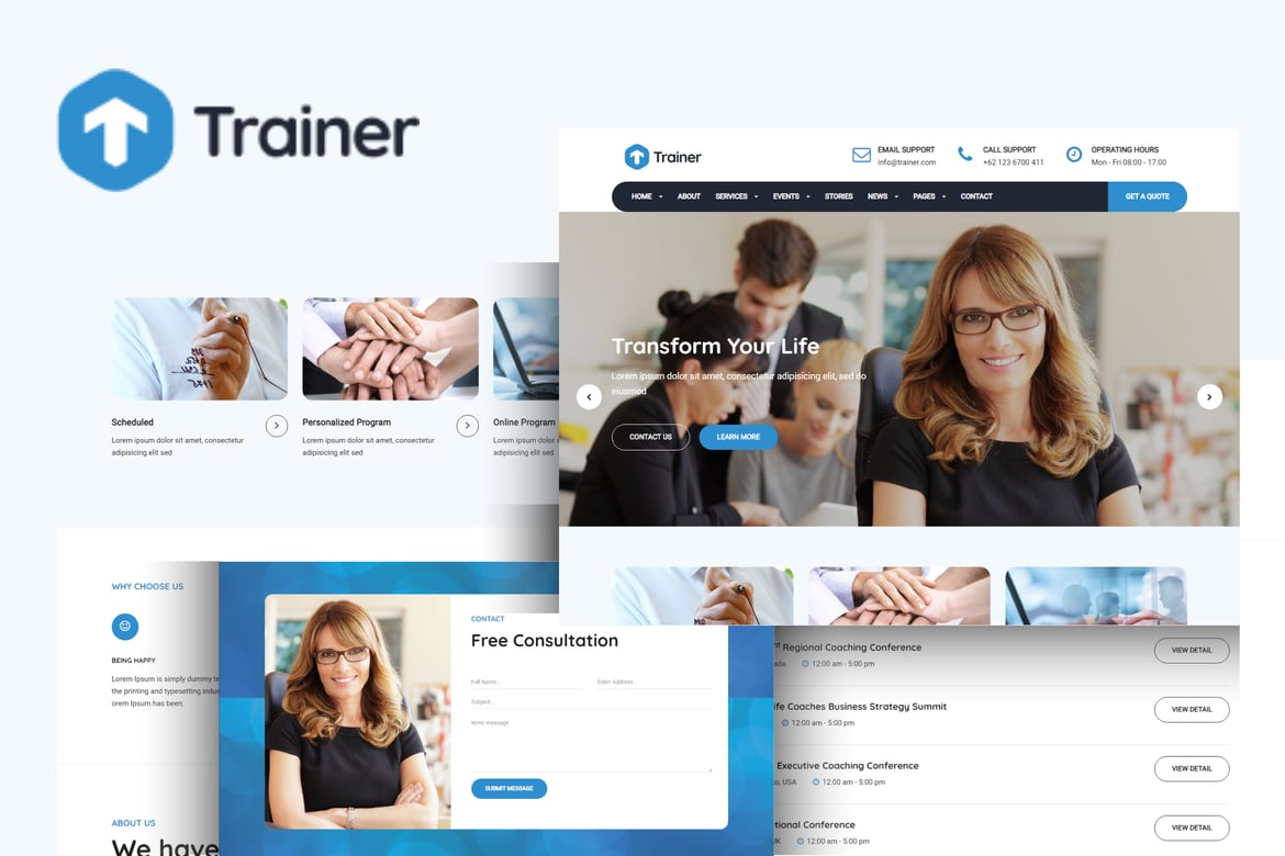 Template Website Trainer - Solusi Modern untuk Pelatih, Mentor, dan Pembicara