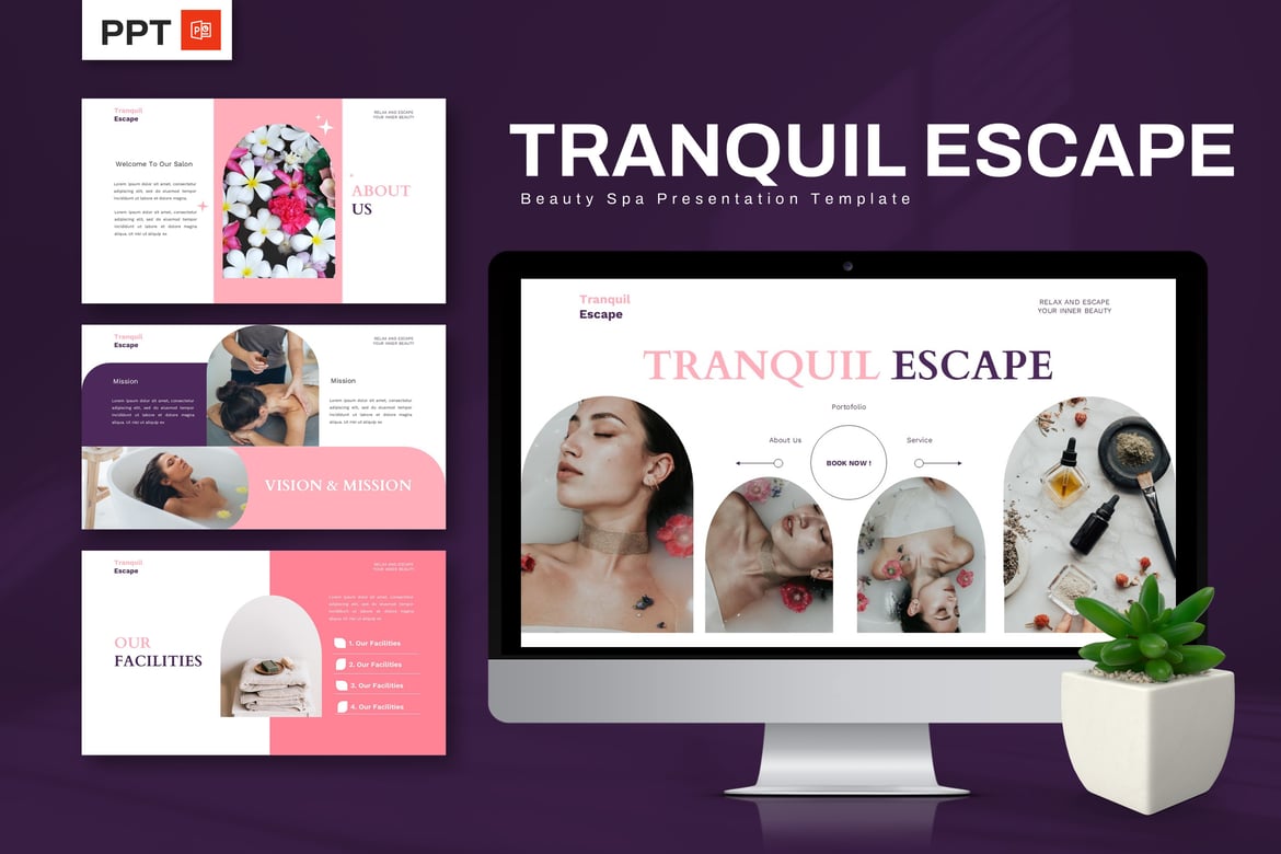 Pelarian Tenang - Template Presentasi Spa Kecantikan