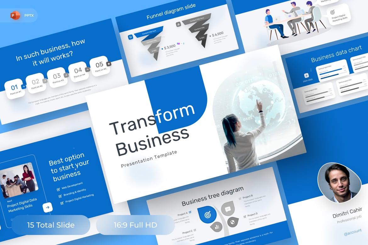 Template Presentasi Bisnis Transform yang Menarik