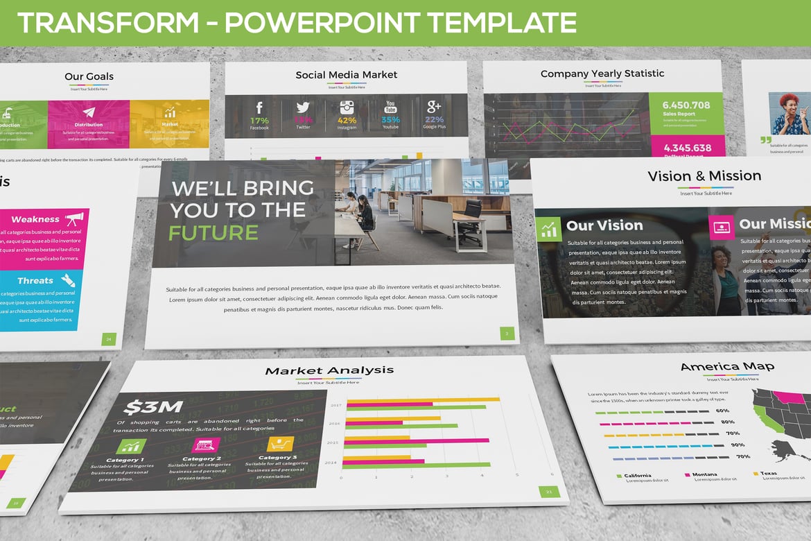 Template Presentasi PowerPoint Transform untuk Semua Kebutuhan