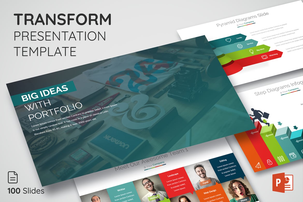Template Presentasi PowerPoint Transform yang Modern dan Profesional
