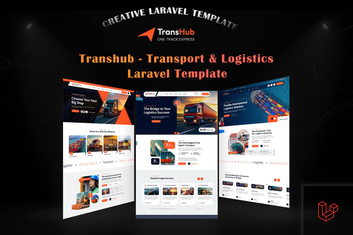 TransHub - Template Website Transport & Logistik Laravel