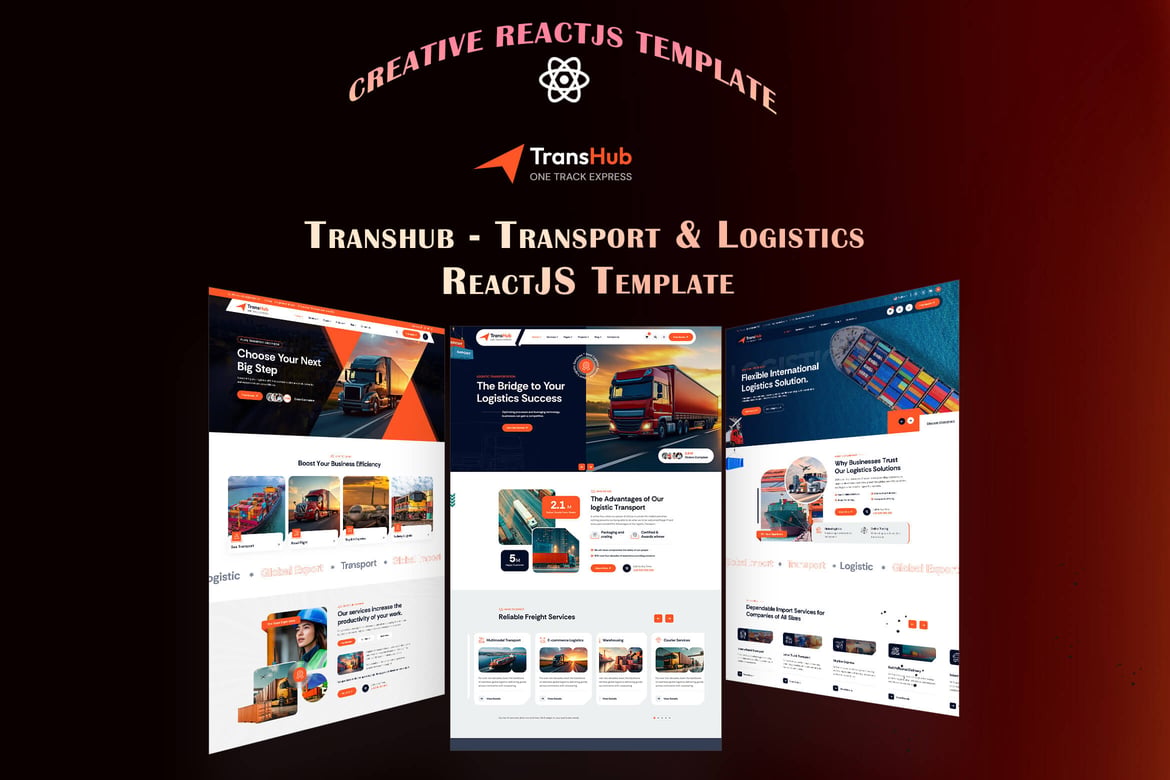 TransHub - Template Website Transport & Logistik Modern