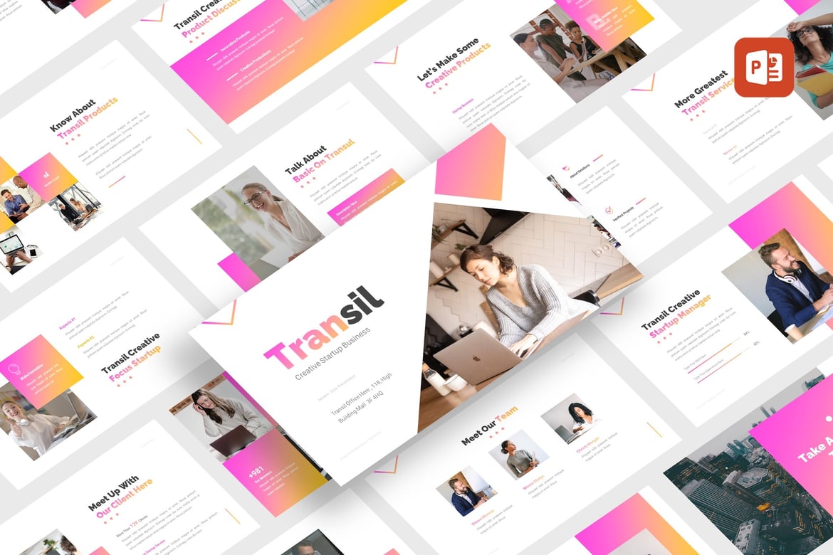 Transil - Template PowerPoint Kreatif untuk Startup