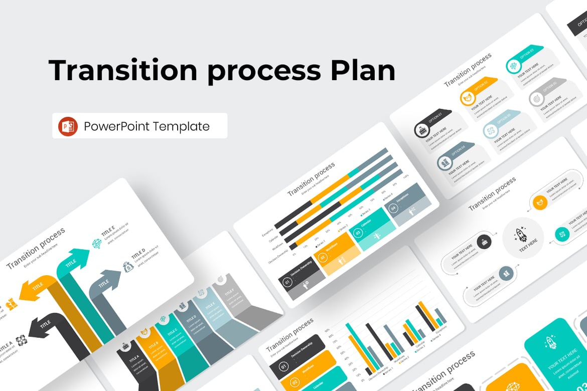 Template PowerPoint Rencana Proses Transisi yang Menarik