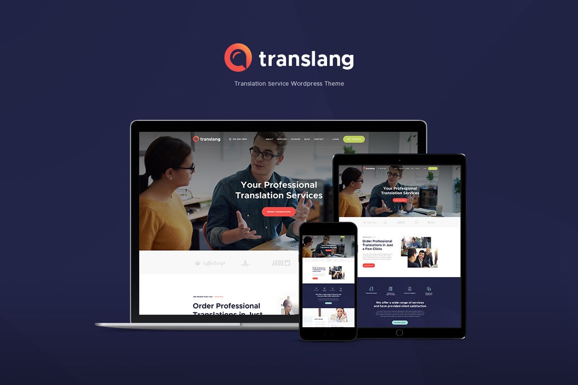 Translang: Tema WordPress Stylish untuk Agensi Penerjemahan dan Kursus Bahasa