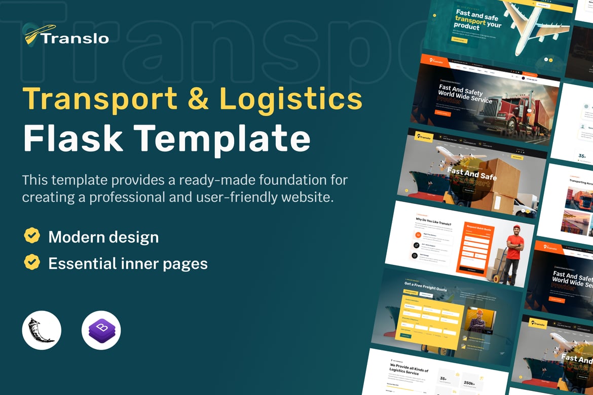 Translo - Template Website Transportasi dan Logistik yang Responsif