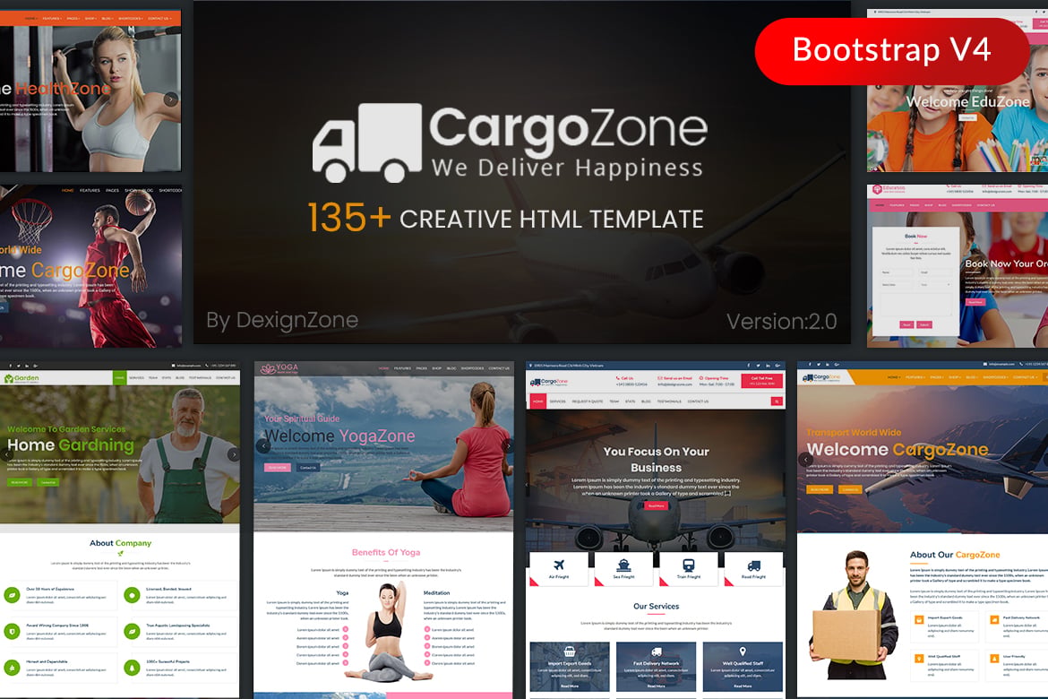 Template Website Transportasi dan Logistik CargoZone yang Responsif dan Serbaguna