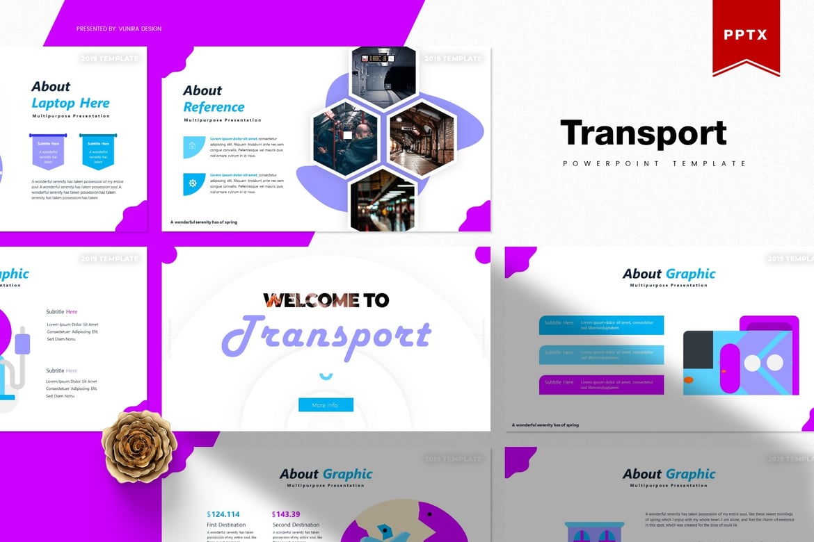 Template Presentasi Powerpoint Transport yang Menarik dan Profesional
