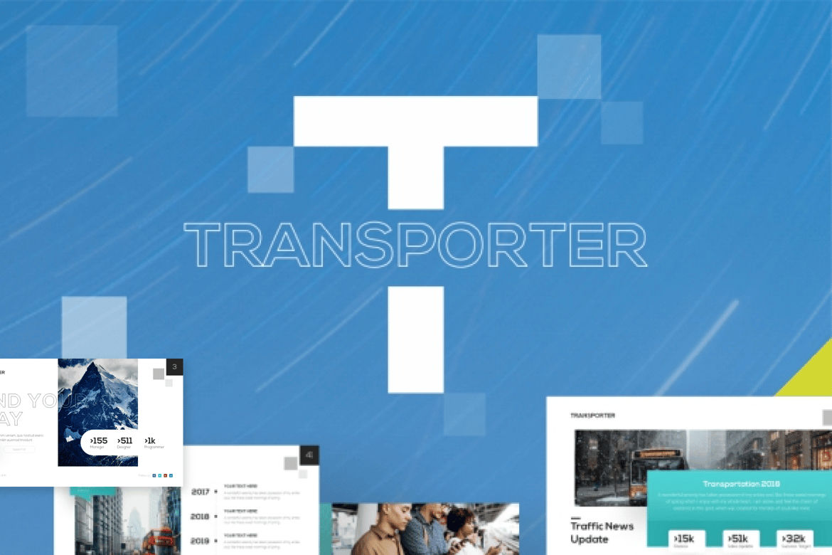 Template PowerPoint Transportasi yang Menarik dan Profesional