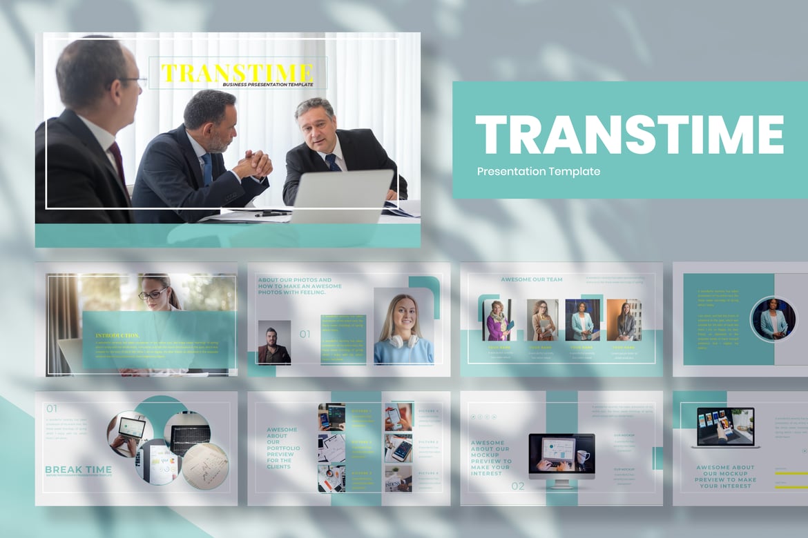 Transtime - Template Presentasi PowerPoint Profesional untuk Bisnis