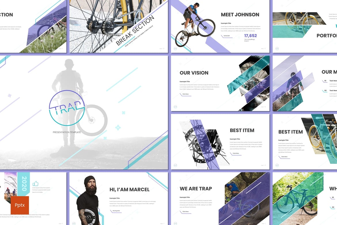 Template Presentasi Trap - PowerPoint Kreatif dan Minimalis