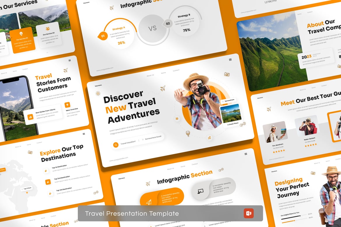 Template Presentasi Petualangan Wisata yang Menarik