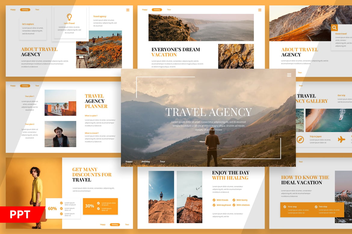 Template PowerPoint Travel Agency yang Elegan dan Multifungsi