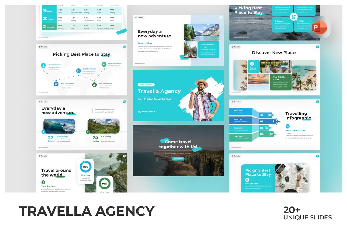 Template PowerPoint Agen Perjalanan yang Menarik dan Efektif