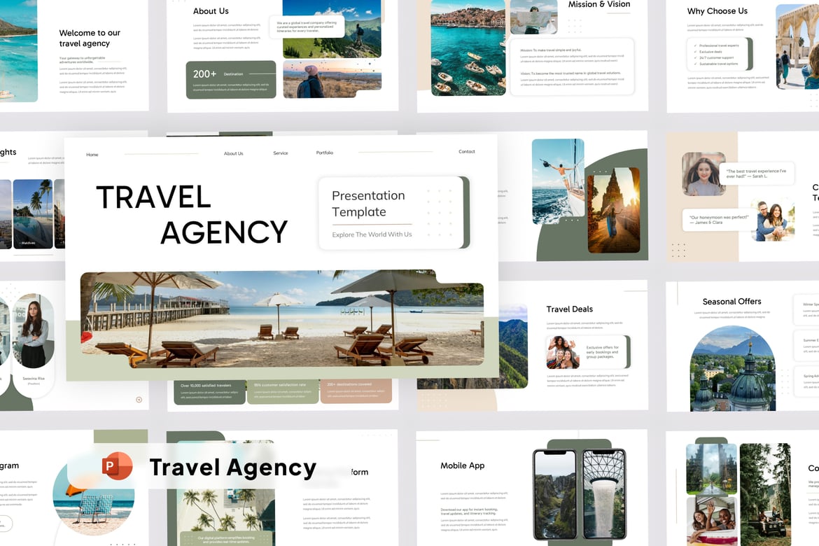 Template Presentasi PowerPoint untuk Travel Agency yang Menarik dan Profesional