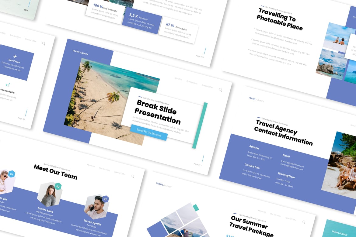 Template Presentasi PowerPoint untuk Agensi Perjalanan yang Menarik dan Profesional