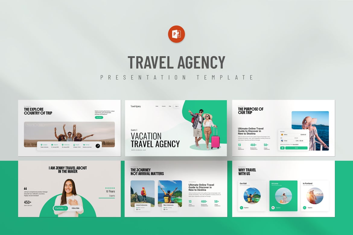 Template PowerPoint Agensi Perjalanan yang Menarik dan Profesional