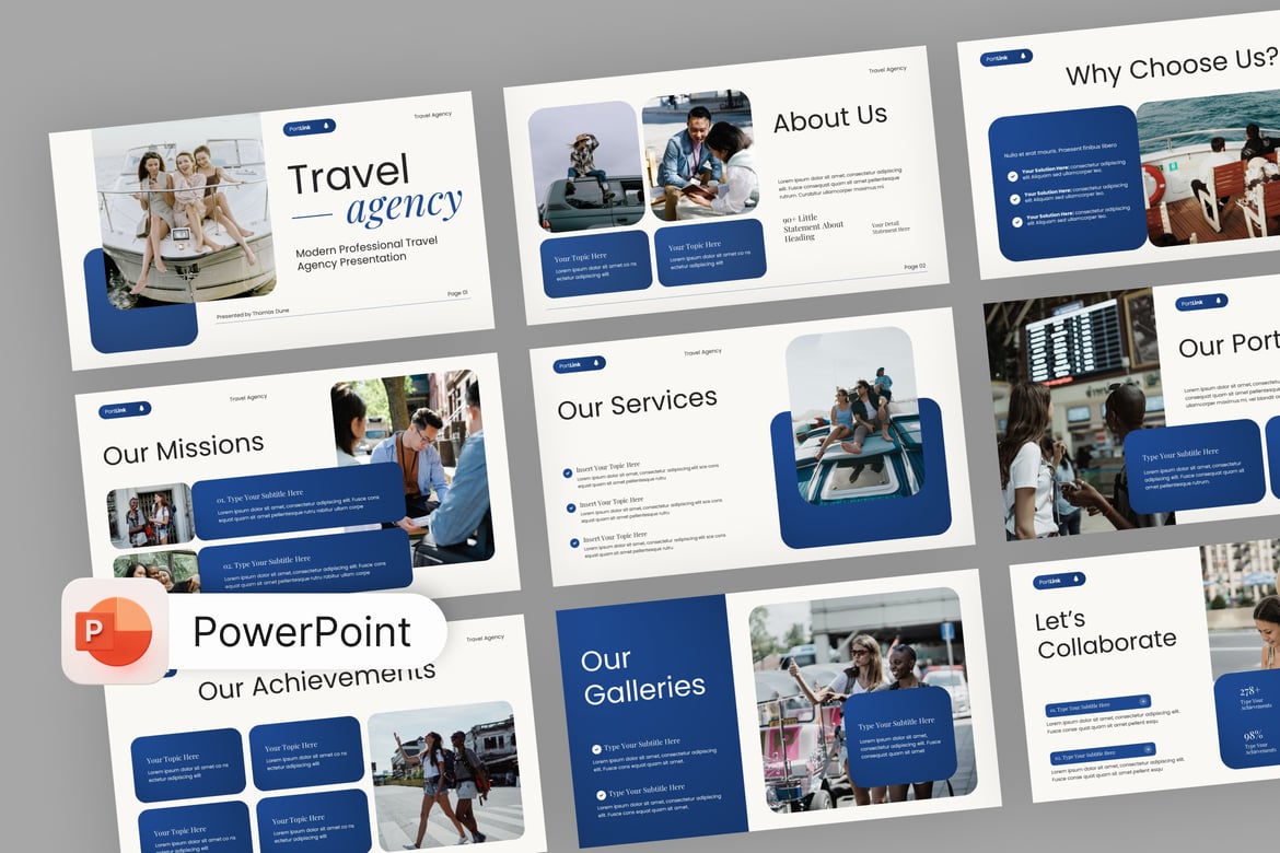 Template PowerPoint Travel Agency yang Menarik dan Profesional