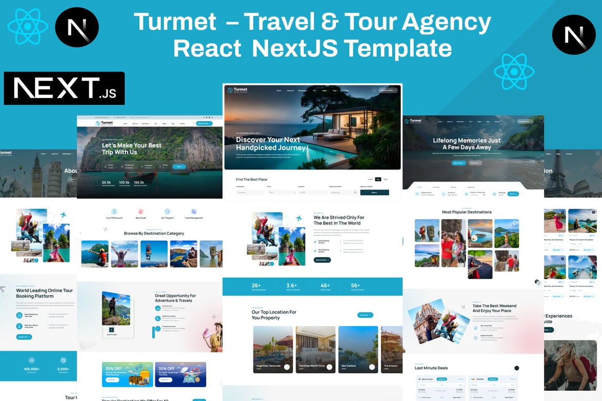 Template Website Agensi Perjalanan & Tur yang Modern - Turmet