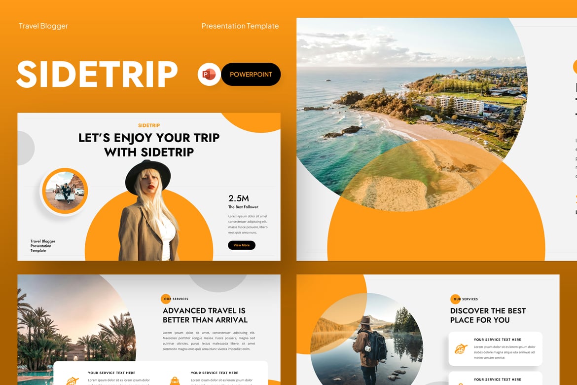 Template Presentasi PowerPoint untuk Travel Blogger yang Menginspirasi