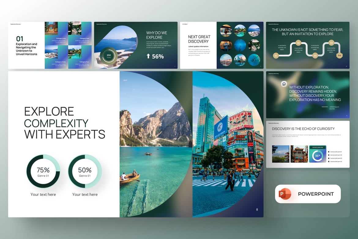 Template PowerPoint Petualangan & Penemuan