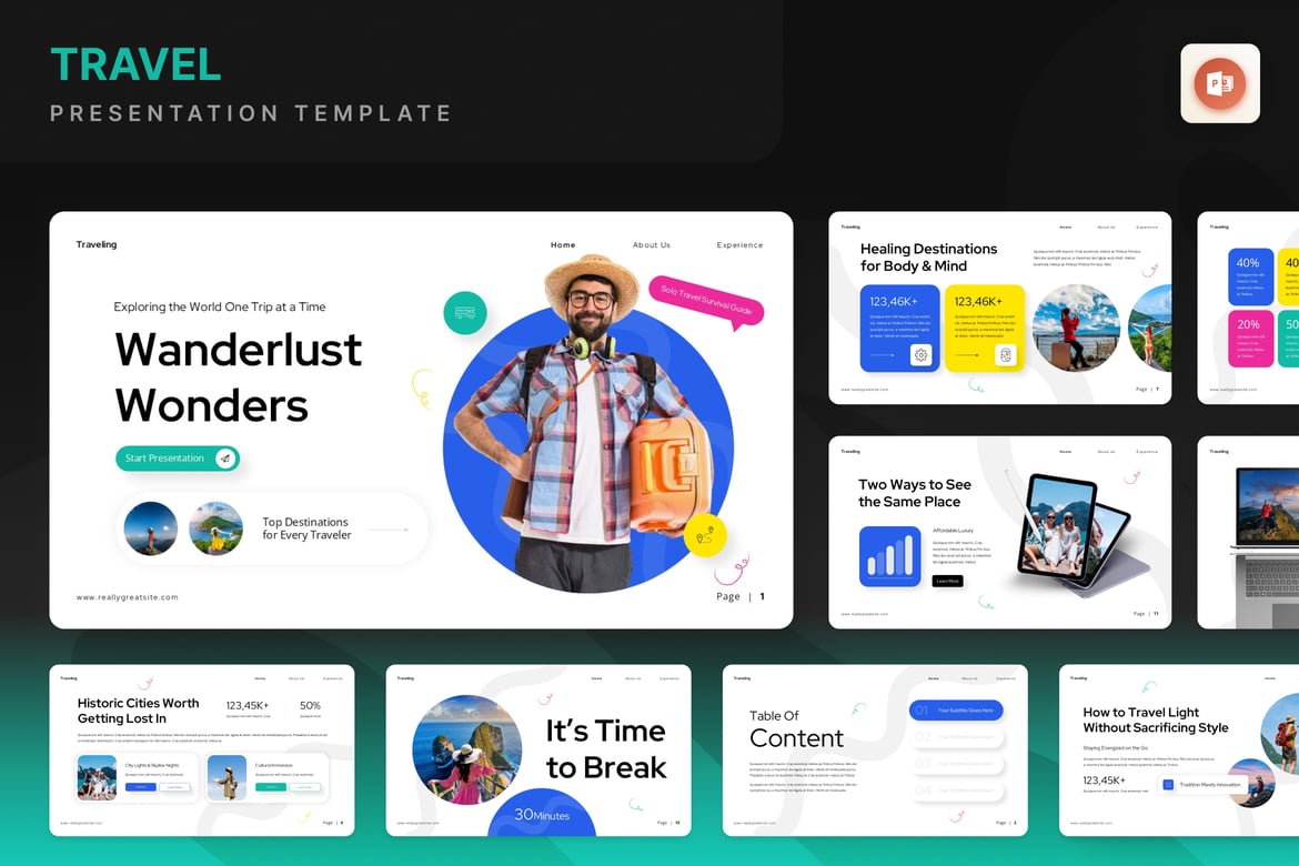 Template Presentasi Perjalanan yang Menarik dan Profesional - PowerPoint