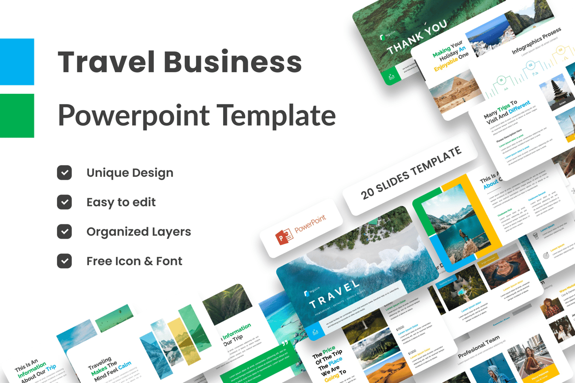 Template Presentasi Perjalanan - Powerpoint yang Menarik