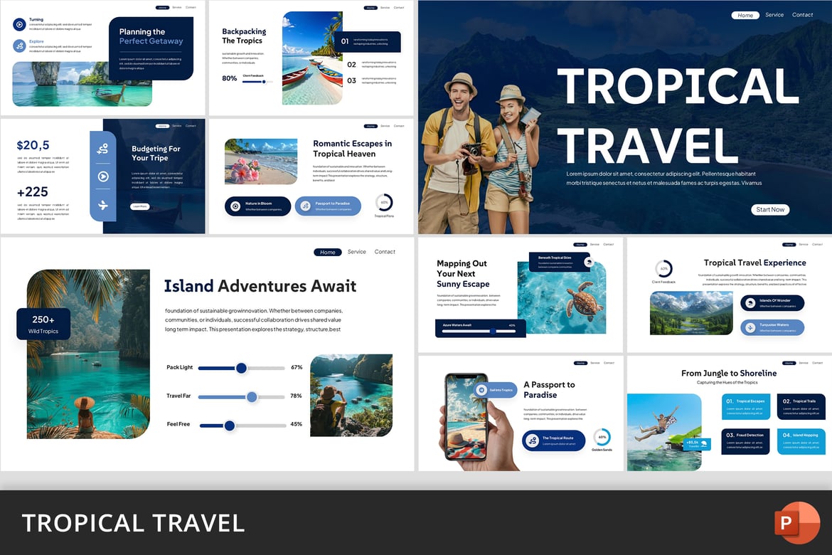 Template Presentasi Pariwisata yang Modern dan Menarik