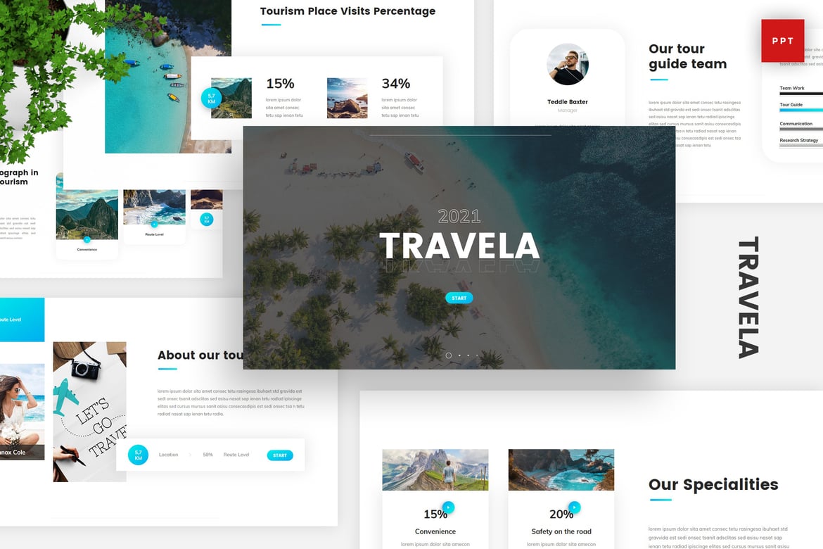 Template PowerPoint Pariwisata yang Menarik dan Profesional