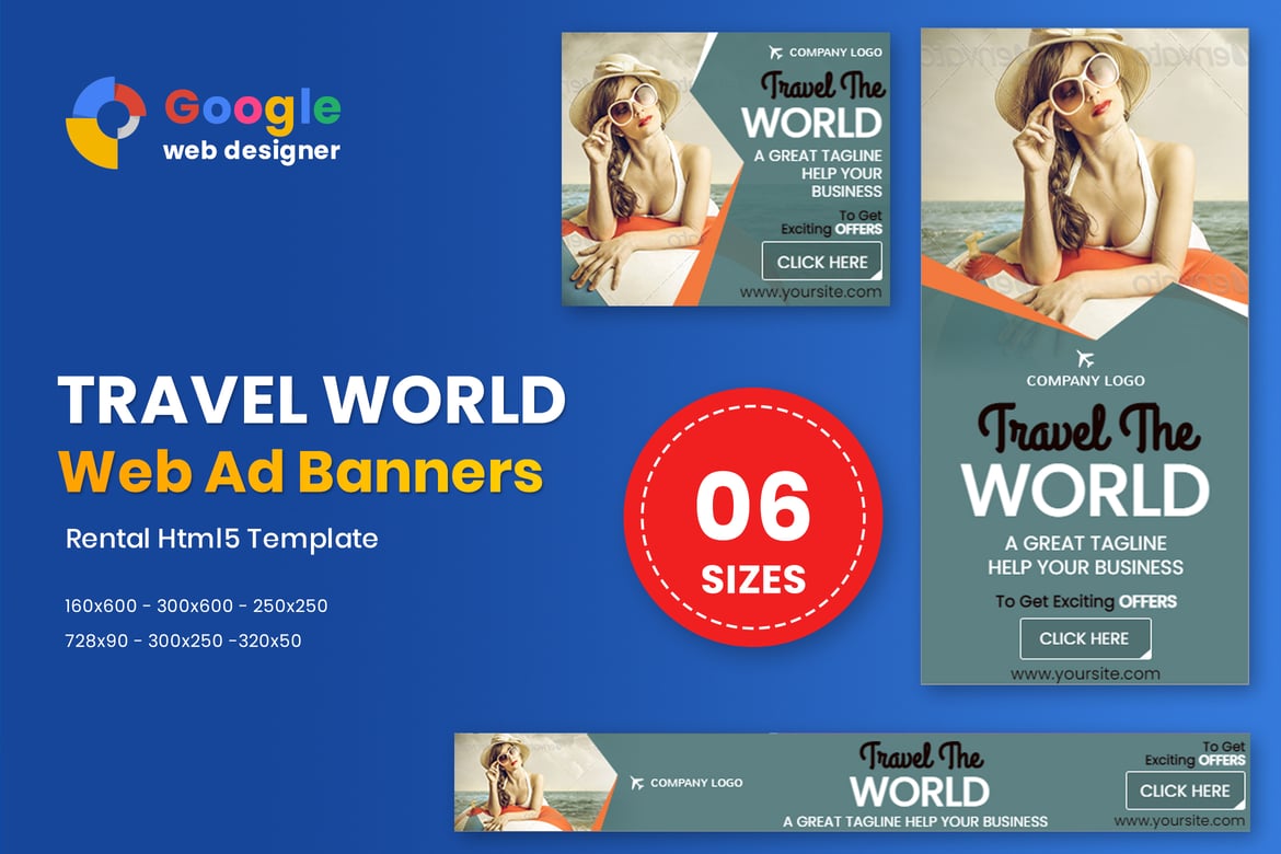Template Banners HTML5 Perjalanan Dunia - GWD