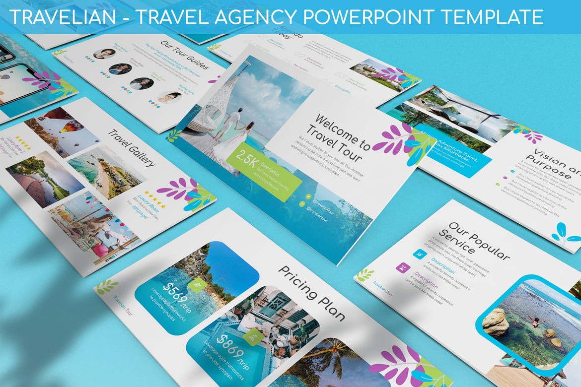 Template Powerpoint Travelian - Solusi Kreatif untuk Presentasi Agensi Perjalanan Anda