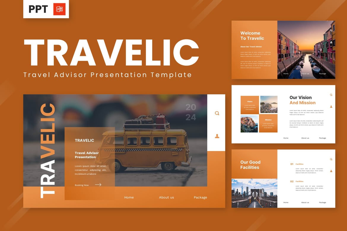 Template Powerpoint Travelic - Solusi Presentasi untuk Advisor Perjalanan Anda