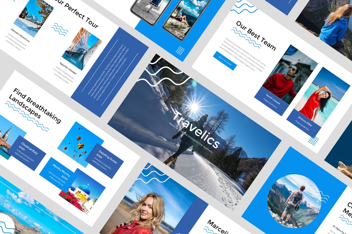 Template PowerPoint Travelics – Solusi Presentasi untuk Pariwisata dan Petualangan