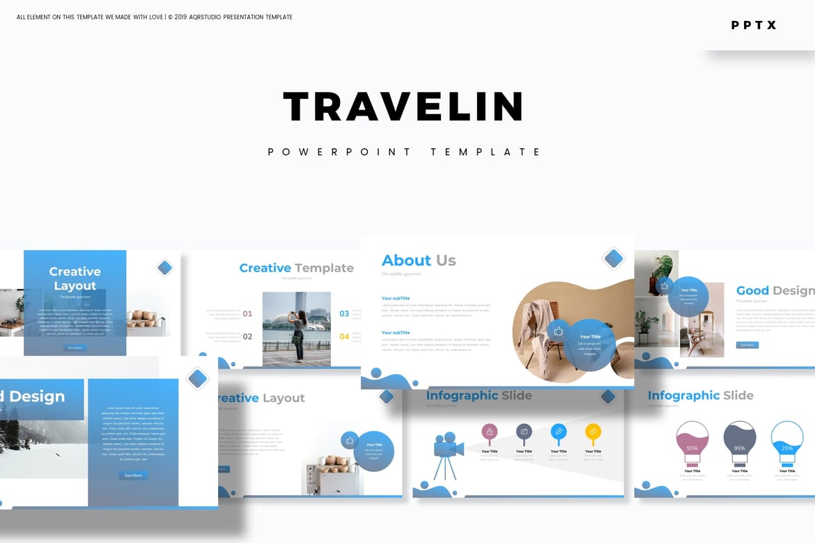 Template Powerpoint Travelin - Solusi Presentasi Kreatif Anda