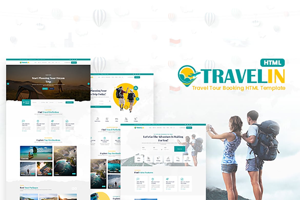 Travelin - Template Website Pemesanan Tour Perjalanan Profesional