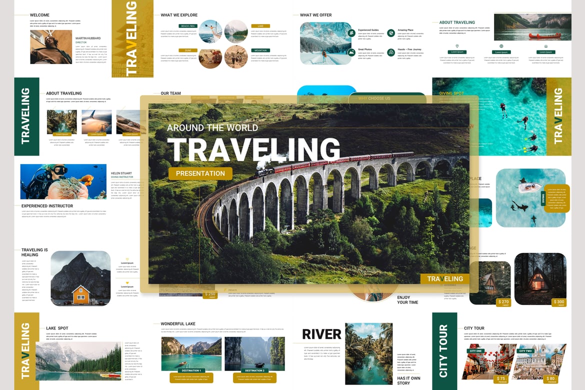 Template Presentasi Perjalanan - PowerPoint Modern dan Menarik