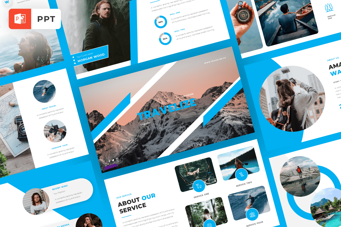Template Presentasi Travelize - Powerpoint yang Modern dan Profesional