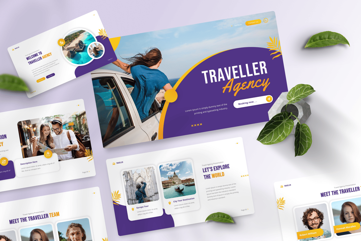 Traveller - Template Presentasi Powerpoint untuk Agensi Perjalanan