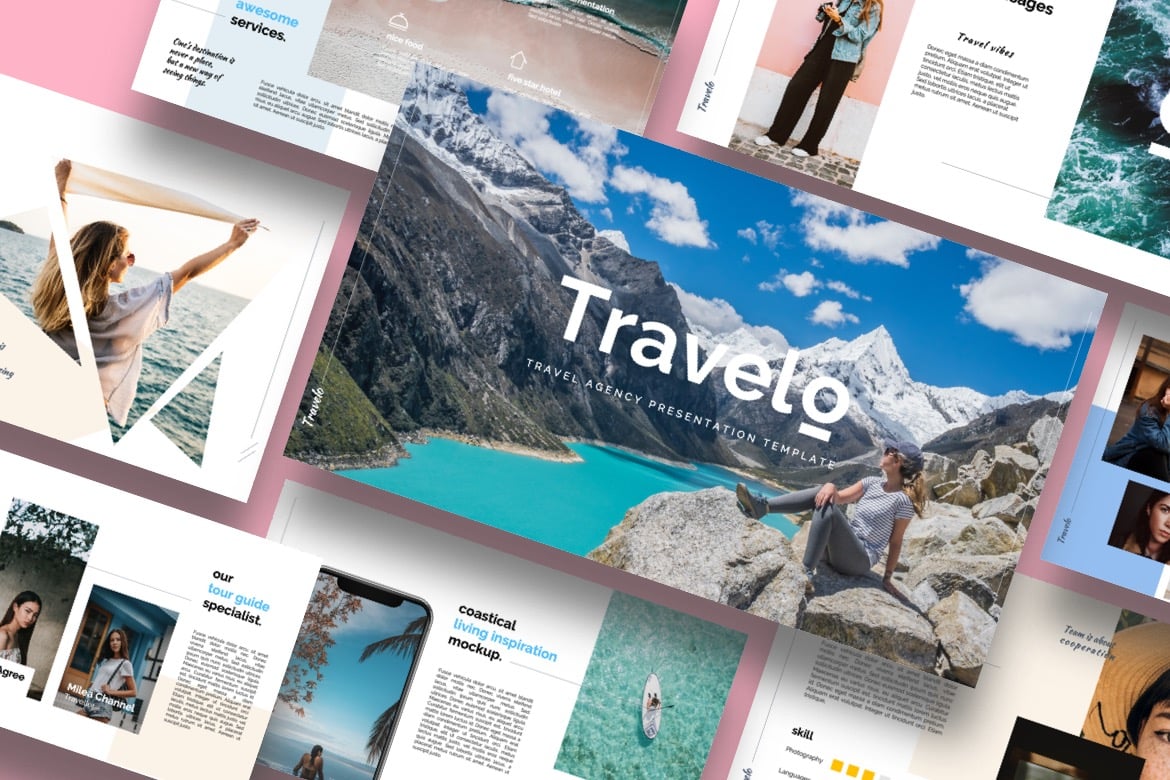 Template PowerPoint Travelo - Solusi Presentasi untuk Agen Perjalanan Anda