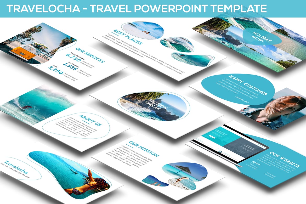 Template Presentasi Powerpoint Travelocha - Solusi Kreatif untuk Bisnis Perjalanan Anda