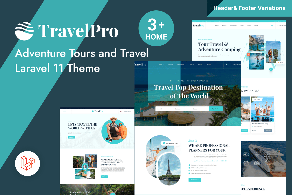 TravelPro - Template Website Laravel untuk Agen Perjalanan dan Tour